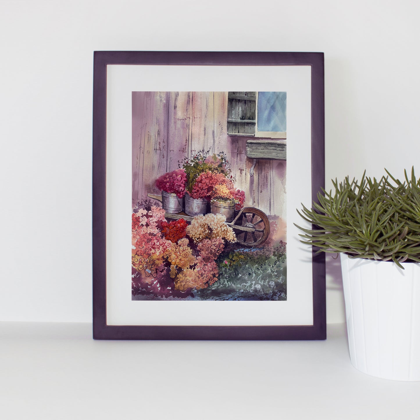 Flowers in Cart (Original)