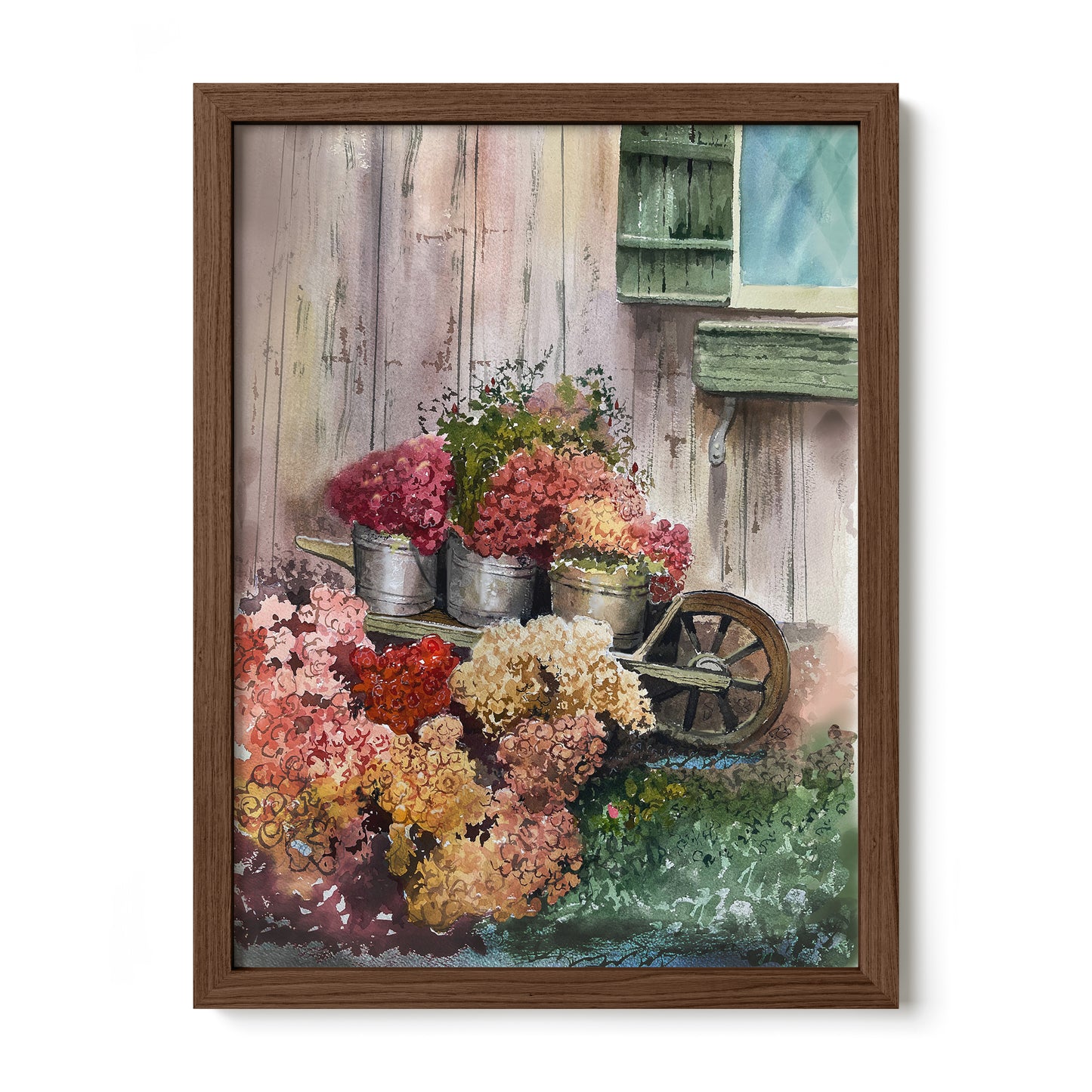 Flowers in Cart (Original)