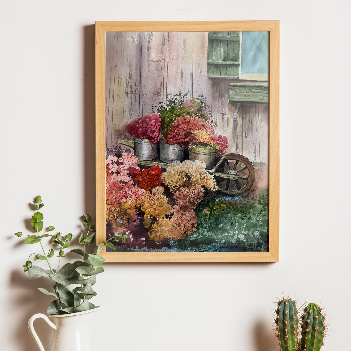 Flowers in Cart (Original)
